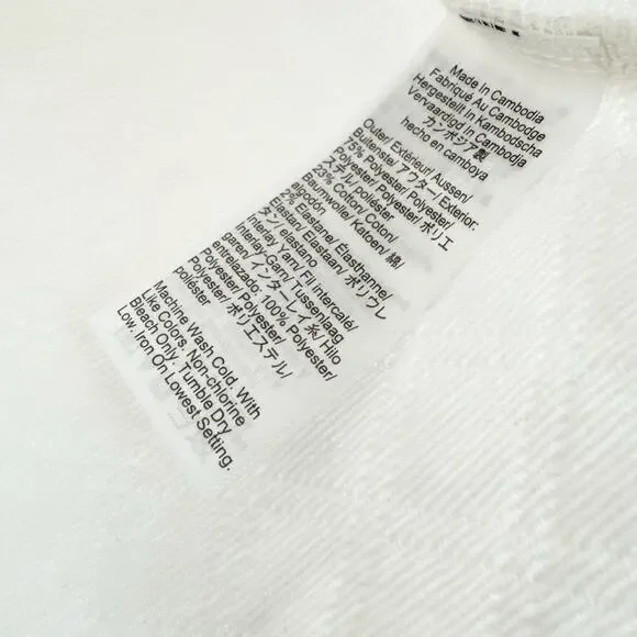 J. Crew Quilted Mock Neck Pullover Sweater Long Sleeve Ivory Size Medium NWT - Picture 10 of 12